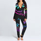 Women's Pajama Jumpsuit Print Deep V