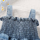 Newborn Rompers Baby Girl Suspender Denim Dress
