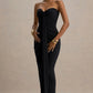 Bandeau Slim Fit Pleated Sheath Dress