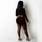 Mesh Velvet Stitching Solid Color Jumpsuit