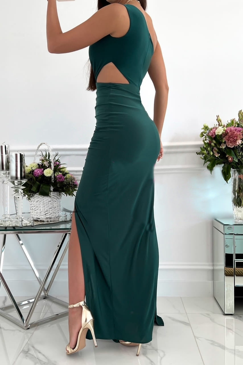 Robe d'été asymétrique pour femme avec imprimé floral élégant