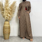 Fashion Printed Satin Full Button Long Cardigan And Pocket Pants Set