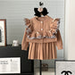 Costume de petite princesse à volants et nœud, inspiré des célébrités d'Internet