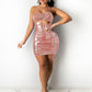 Chest Wrapped Hanging Neck And Buttocks Irregular Dress