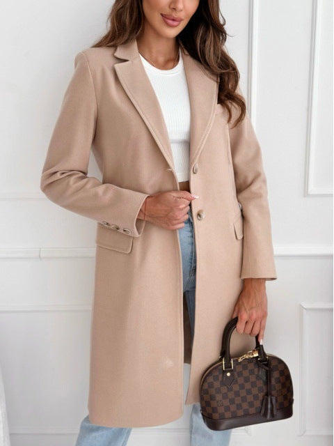 Manteau mi-long en laine à boutons Simplicity