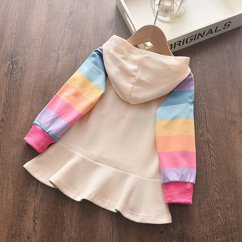 Girl's Princess Spring Rainbow Embroidered Dress