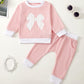 Ensemble pull gaufré imprimé pour fille