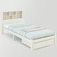 Bed With Shelves, White Wooden Storage Bed, Underbed Drawer - 3FT Single 90 X 190 Cm Frame Only