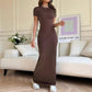 Solid Color Elegant Slim-fit Short Sleeve Dress