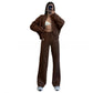 Casual Sports Suit Cardigan Sweater Wide Leg Sweatpants For Women