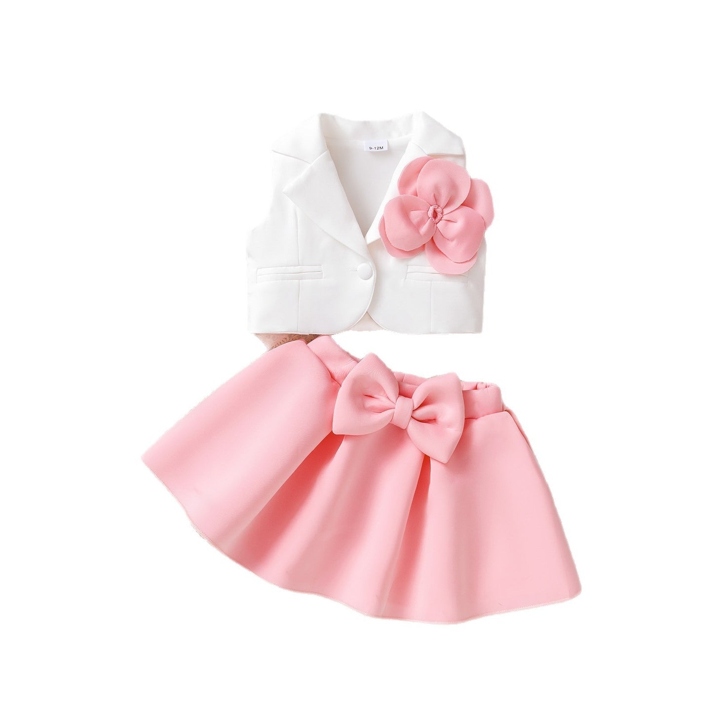 Korean-style Sleeveless Blazer And Short Skirt Set
