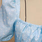 Women's Elegant Bubble Dress Floral Mesh Slit Dress
