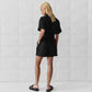 Women's Retro Short Sleeve Lapel Wide-leg Pants Lace-up
