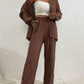 Women's Shirt Collar Loose Cardigan Long-sleeve Suit