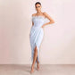 European And American Tube Top Split Socialite Style Slim Fit Dress