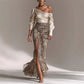 New Women's Long Sleeve Satin Shirt Dress
