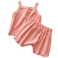 Baby Solid Color Soft And Comfortable Sleeveless Vest Shorts Suit