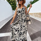 Printed Bohemian Maxi Dress V-neck