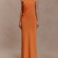 Sexy Off-the-Shoulder Sleeveless Bodycon Pleated Backless Dress For Women