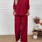 Women's Casual Top Wide Leg Pants Set