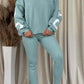 Women's Fashion Printed Thickening Long-sleeve Suit
