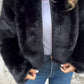 Veste en peluche à col montant tendance pour femme, manteau d'hiver décontracté à col roulé et fermeture éclair, polaire