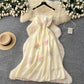 French-style Vacation-look Sweet Strap Dress For Women