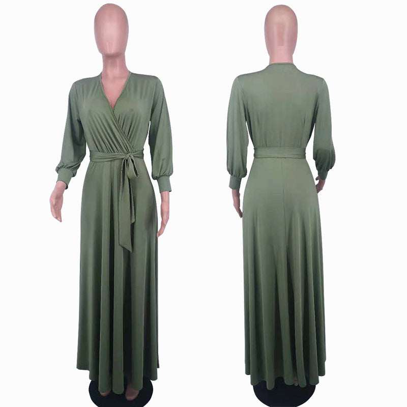 Robe grande taille à manches longues pour femme, automne, design mature, Fat Sister