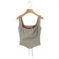 Slim-fitting Simple High Waist Top Corset Plaid New Pants