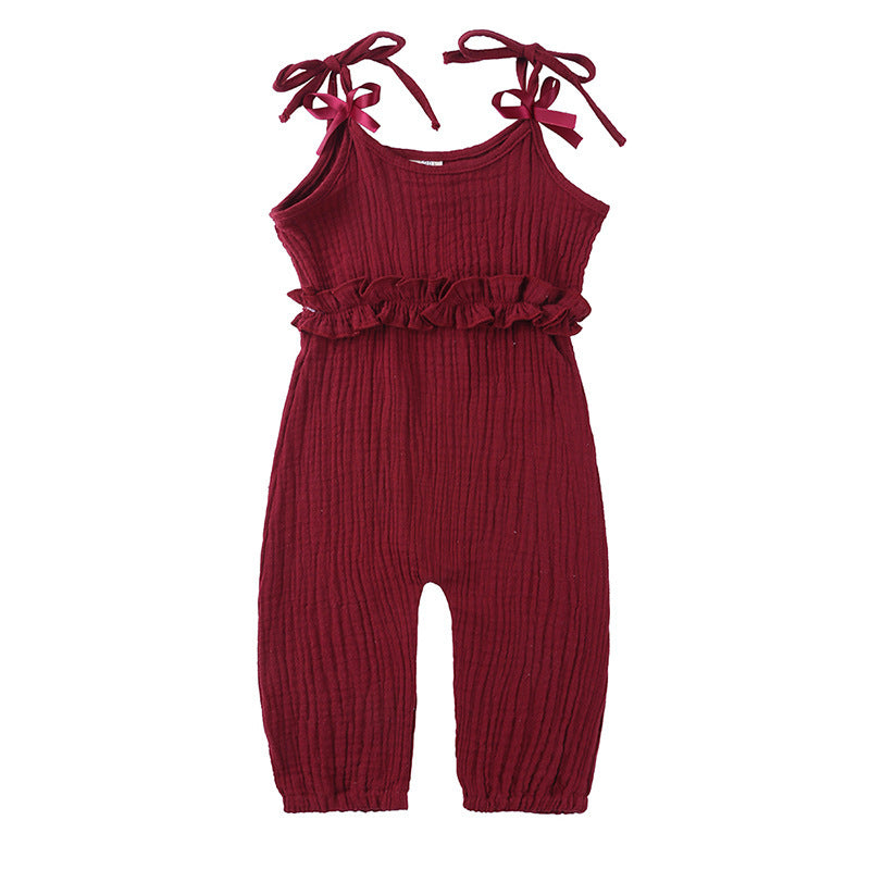 Vêtements pour enfants, combinaison à bretelles cool pour femmes avec petites bretelles