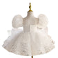 White Flower Girl Umbrella Princess Dress High-end