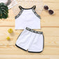 Ensemble deux pièces pour bébé fille, tenue de sport d'été fine, short décontracté et confortable, en pur coton
