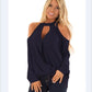 Women's Strapless Halterneck Button Long-sleeved