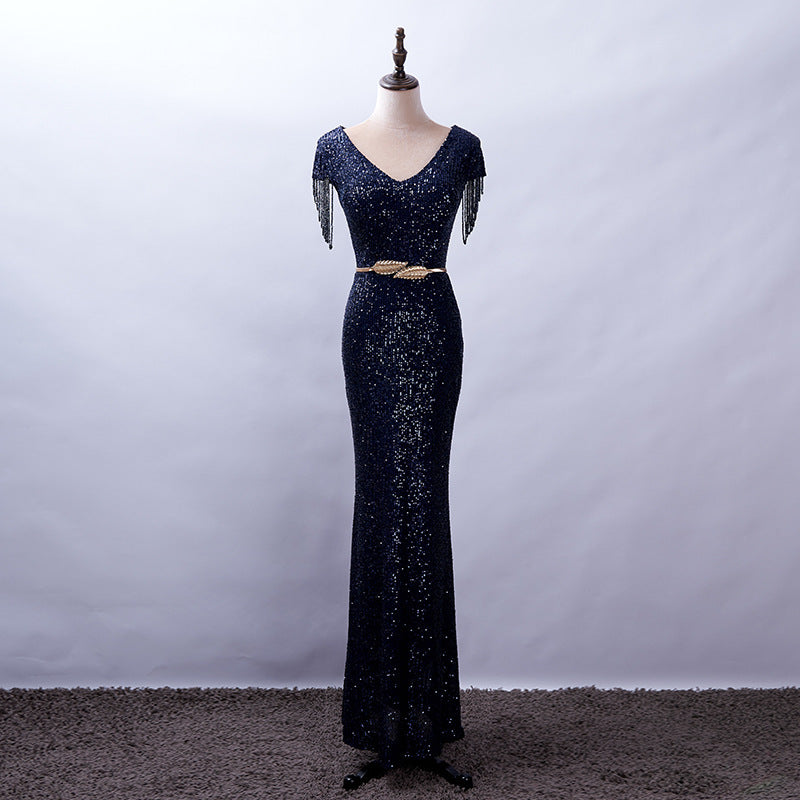 Sequined Slim Mermaid Dress Temperament