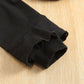 Black Long Sleeved Pullover Sweater Plaid Shorts Two Piece Autumn Outfit