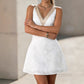 Womens Lace-Trimmed Patchwork Dress