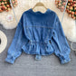 Women's Fashionable All-matching Loose Denim Jacket Top