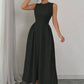 European And American-style Sleeveless Figure-flattering Waist-cinching Dress
