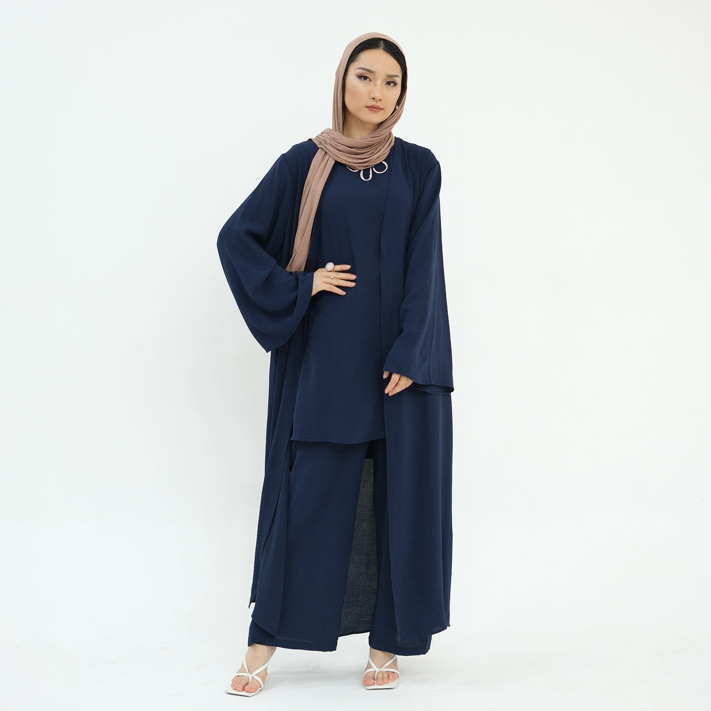 Women's Turkish Solid Color Three-piece Set Suit