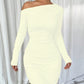 European And American Solid Color Slim Dress