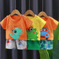 Ensemble t-shirt d'été à manches courtes pour enfant en pur coton