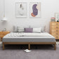 Large Wooden Platform Bed Frame, No Spring Box Required, Solid Wood Batten Support, Easy To Assemble
