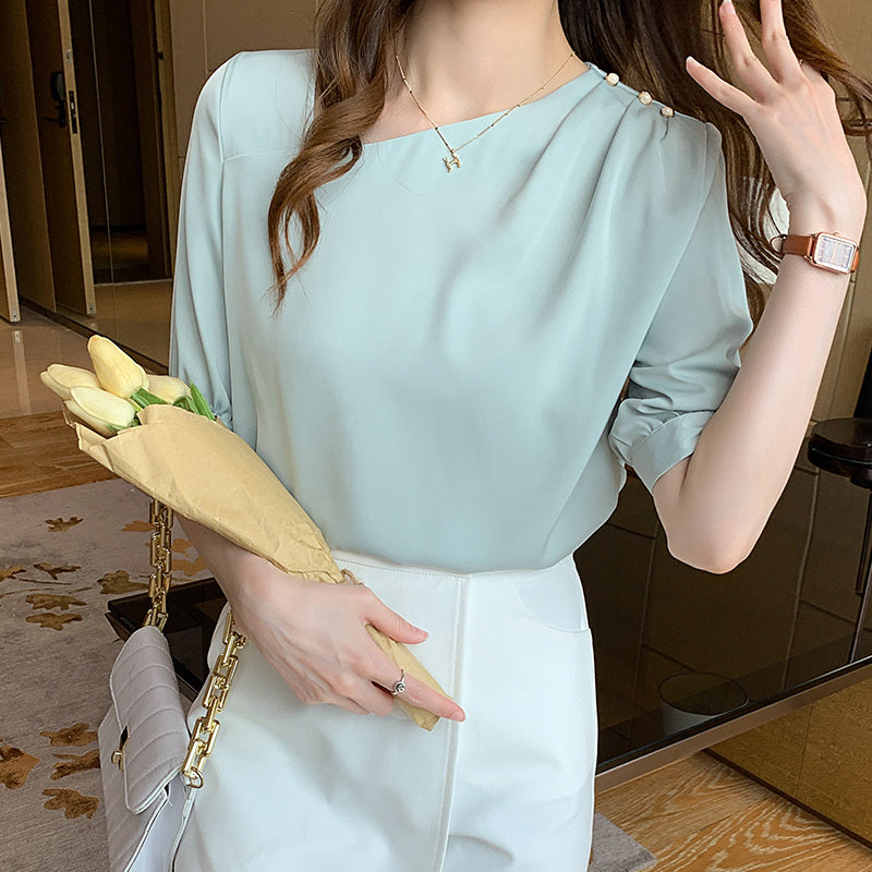Women's Fashion Loose Slim Chiffon Top