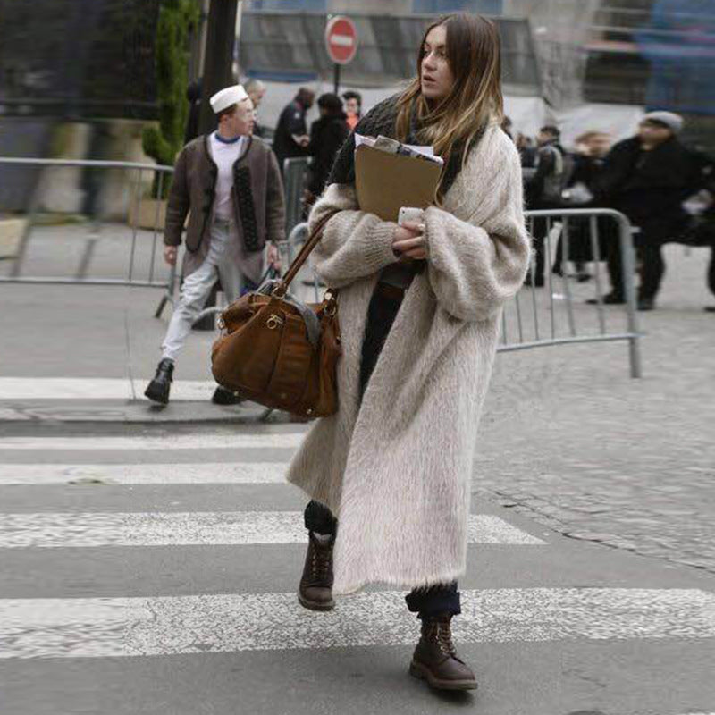 Mink Fleece Sweater Cardigan Fur Coat