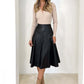 Women's High Waisted Mid Length Pleated Skirt
