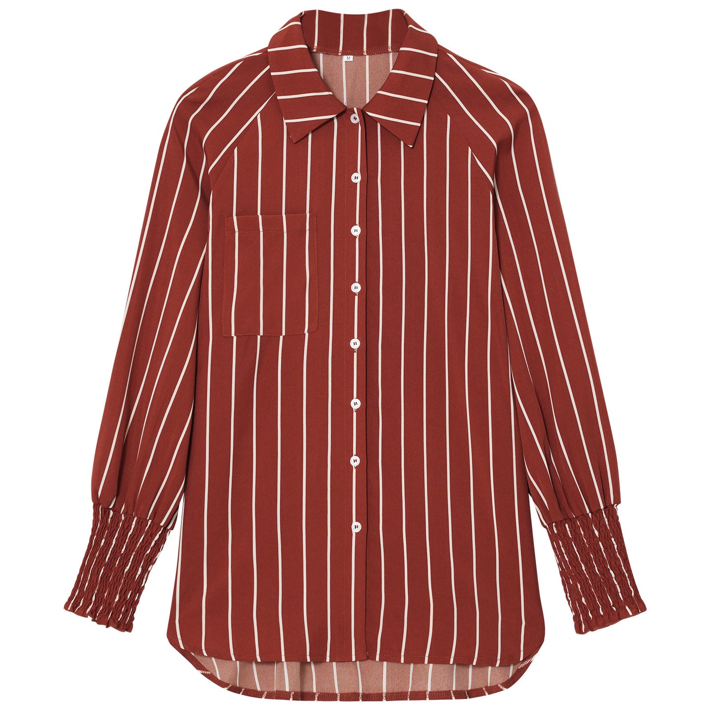 Ladies Fashion Casual Loose Versatile Shirt Striped Top