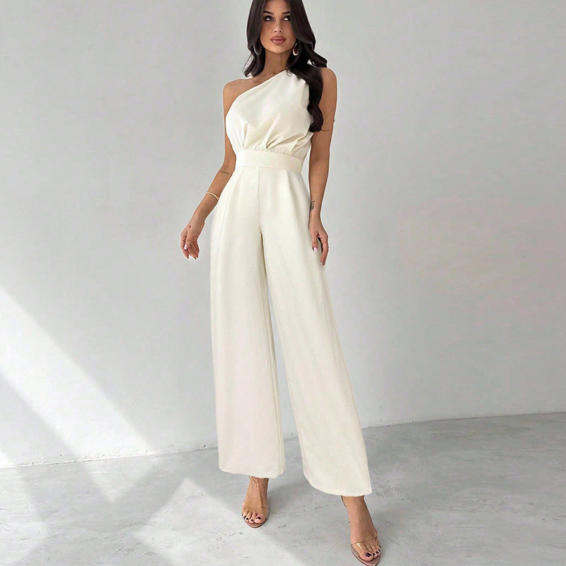 Fashionable And Chic Off-shoulder Sleeveless Jumpsuit