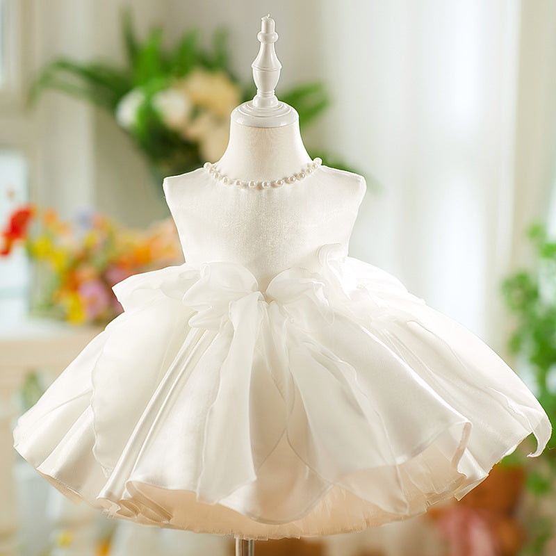 White Sweet Pettiskirt Baby Full-year Birthday Dress