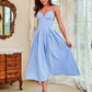 European And American Women's Clothing Multi-color Sling Swing Dress
