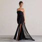 Elegant Solid-color Sexy Strapless Bodycon Floor-length Evening Gown For Women